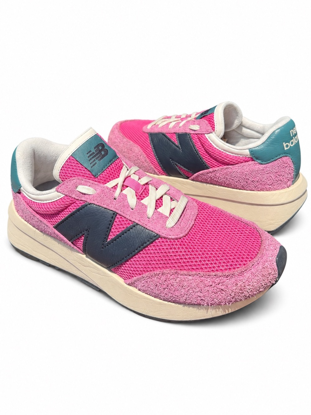 New Balance 370 Real Pink Phantom Pink Suede Dad Sneakers Women’s 10.5